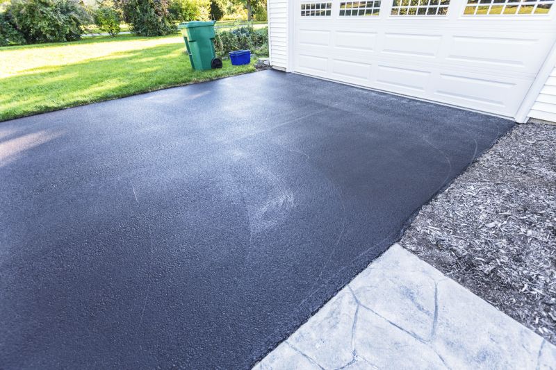Asphalt Driveway with Fresh Seal Coat