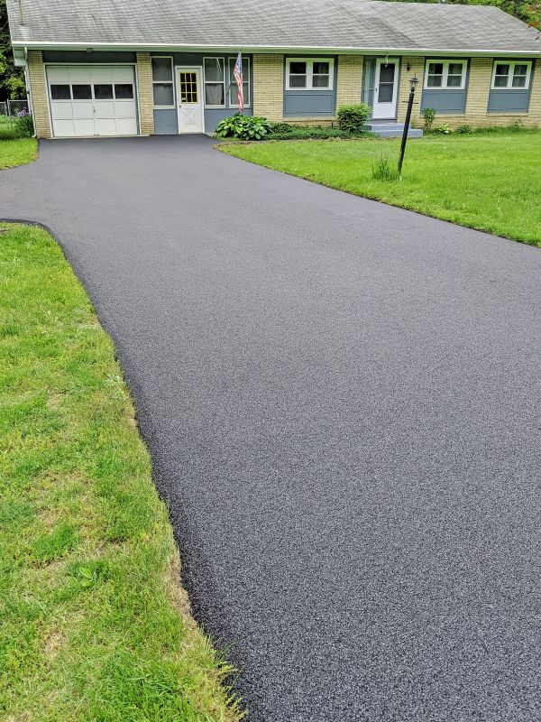 Asphalt Driveway with Clear Lines